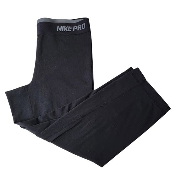 Nike‎ Pro Dri-FIT Compression Leggings Pants Black Size M Medium Workout Running - Picture 1 of 8
